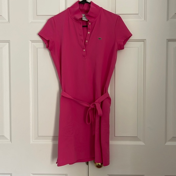 Lacoste Dresses Lacoste Shirt Dress Pink Poshmark
